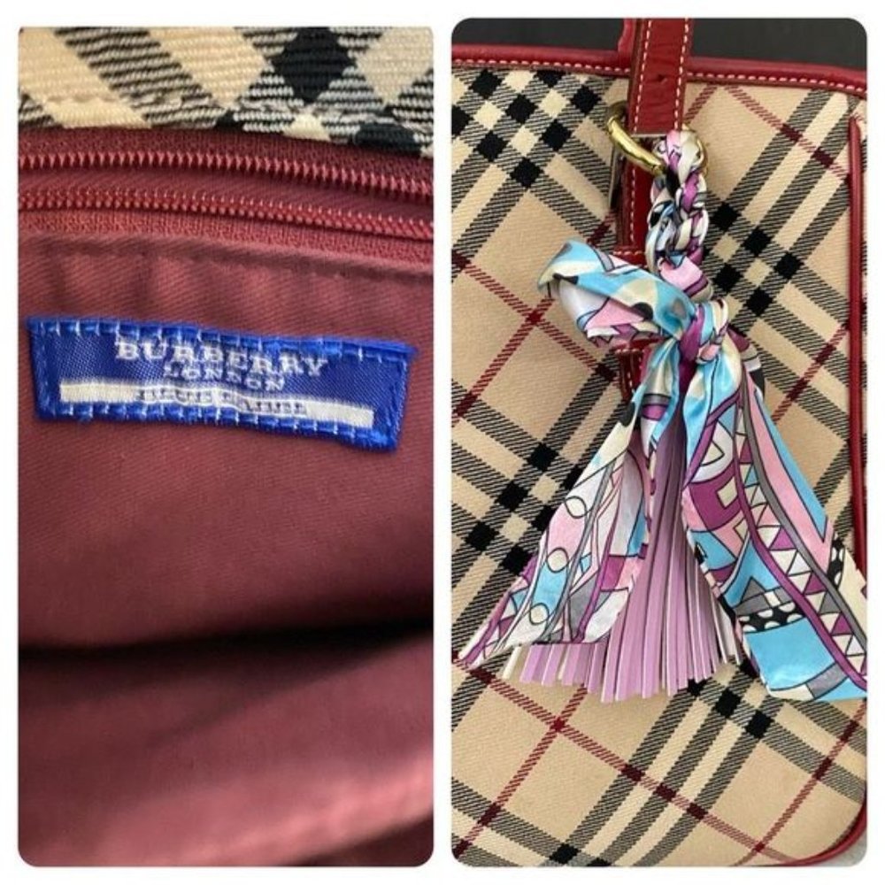 BURBERRY Nova Check Blue Label Handbag 👜 - Picture 7 of 15